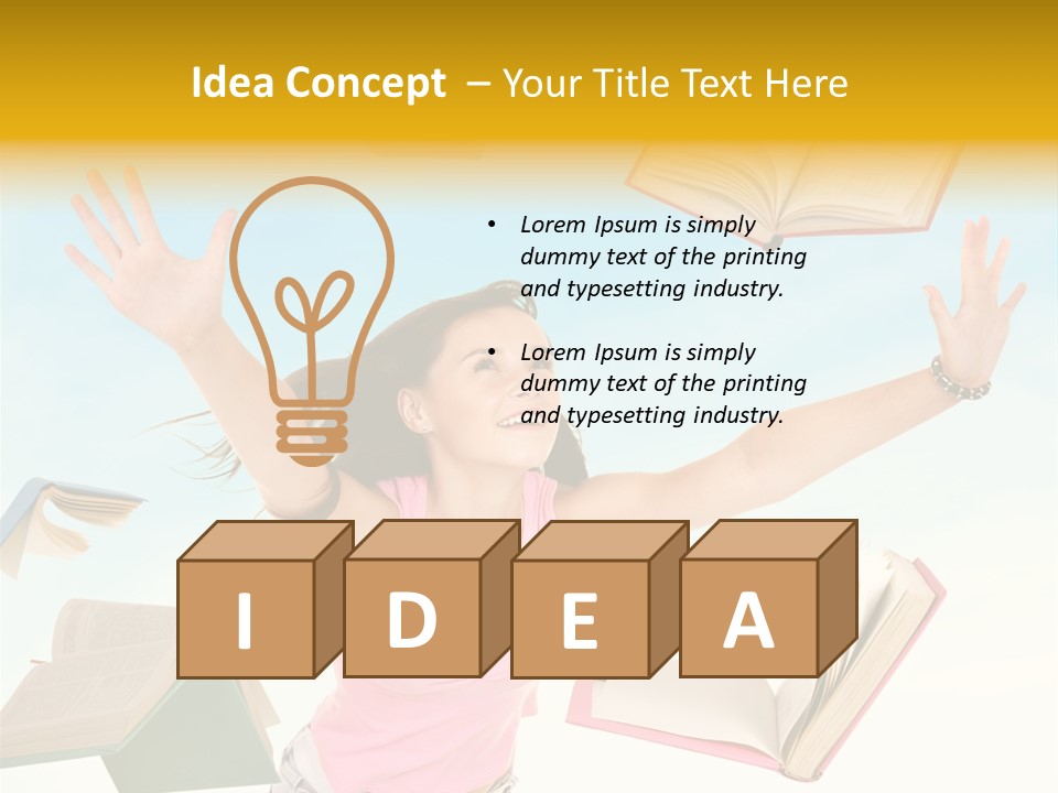 Studying Smiling Study PowerPoint Template