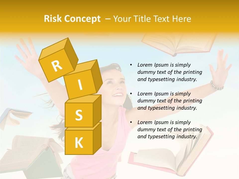 Studying Smiling Study PowerPoint Template