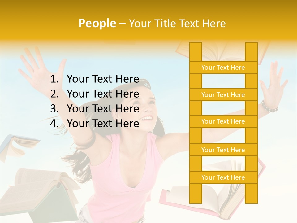 Studying Smiling Study PowerPoint Template