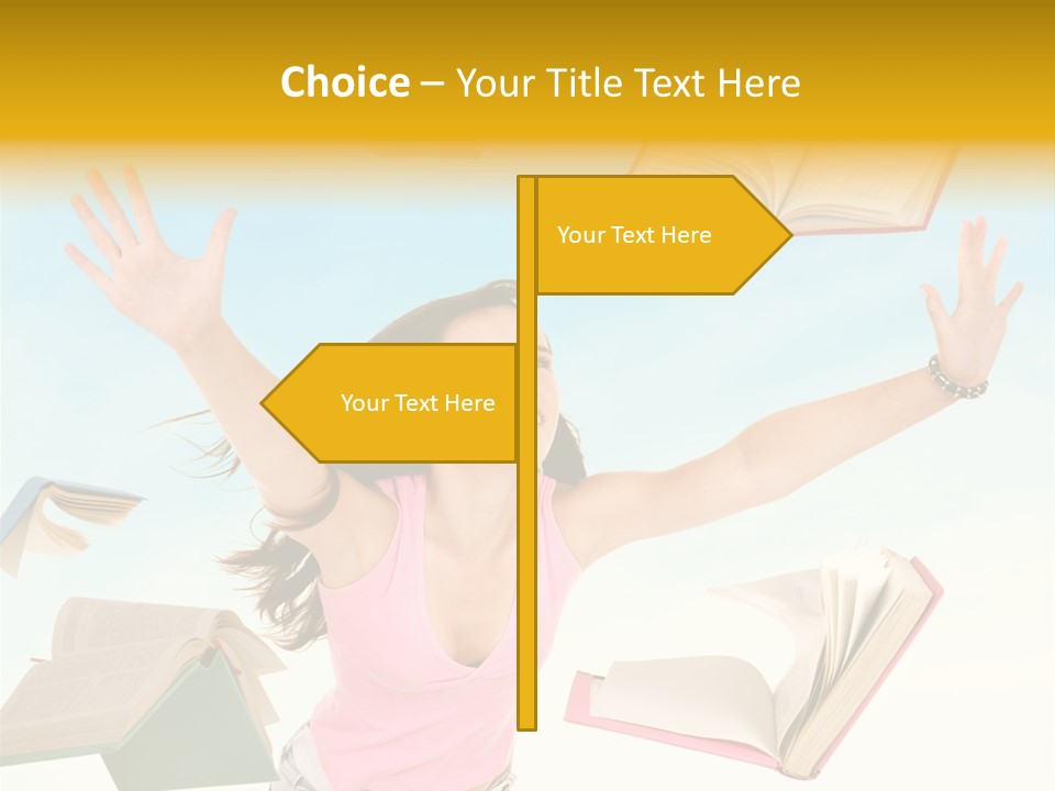 Studying Smiling Study PowerPoint Template