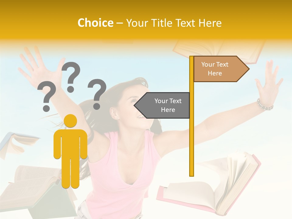 Studying Smiling Study PowerPoint Template