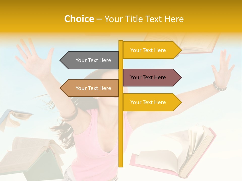 Studying Smiling Study PowerPoint Template