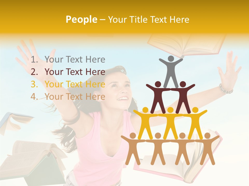 Studying Smiling Study PowerPoint Template