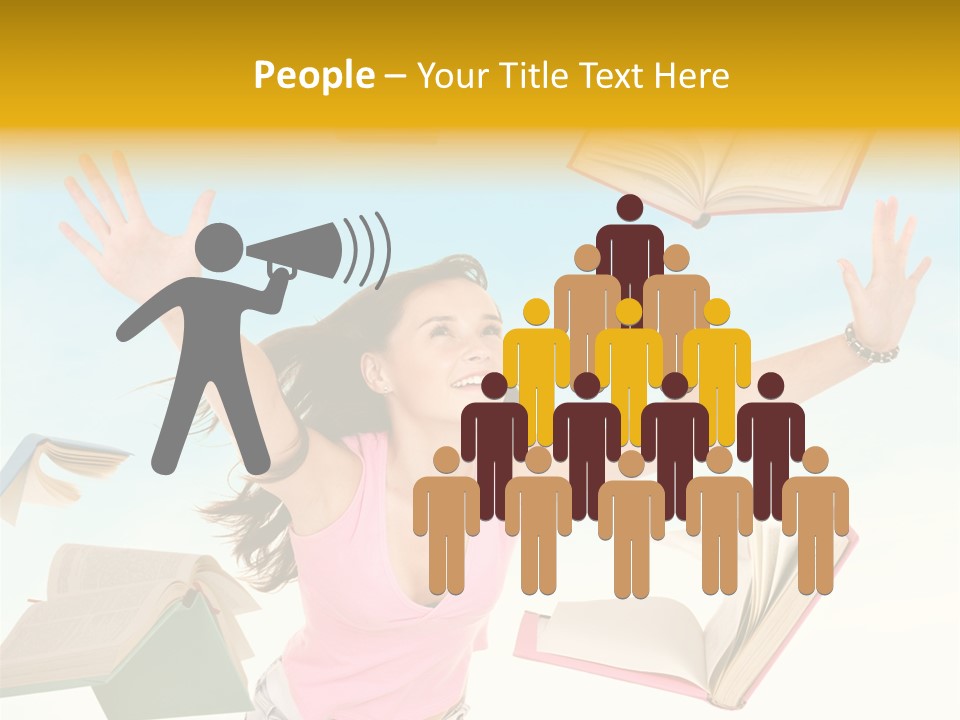 Studying Smiling Study PowerPoint Template