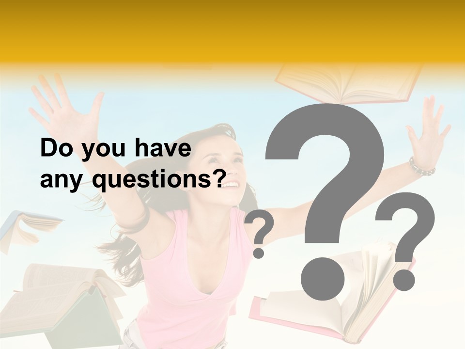 Studying Smiling Study PowerPoint Template