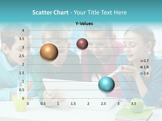 Technology Gathered Schoolchildren PowerPoint Template