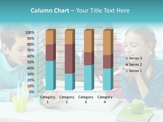 Technology Gathered Schoolchildren PowerPoint Template