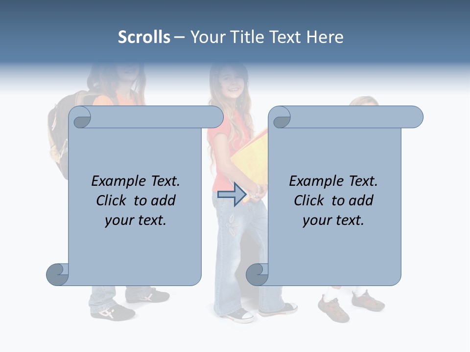 Dos Scolaire Ecole PowerPoint Template