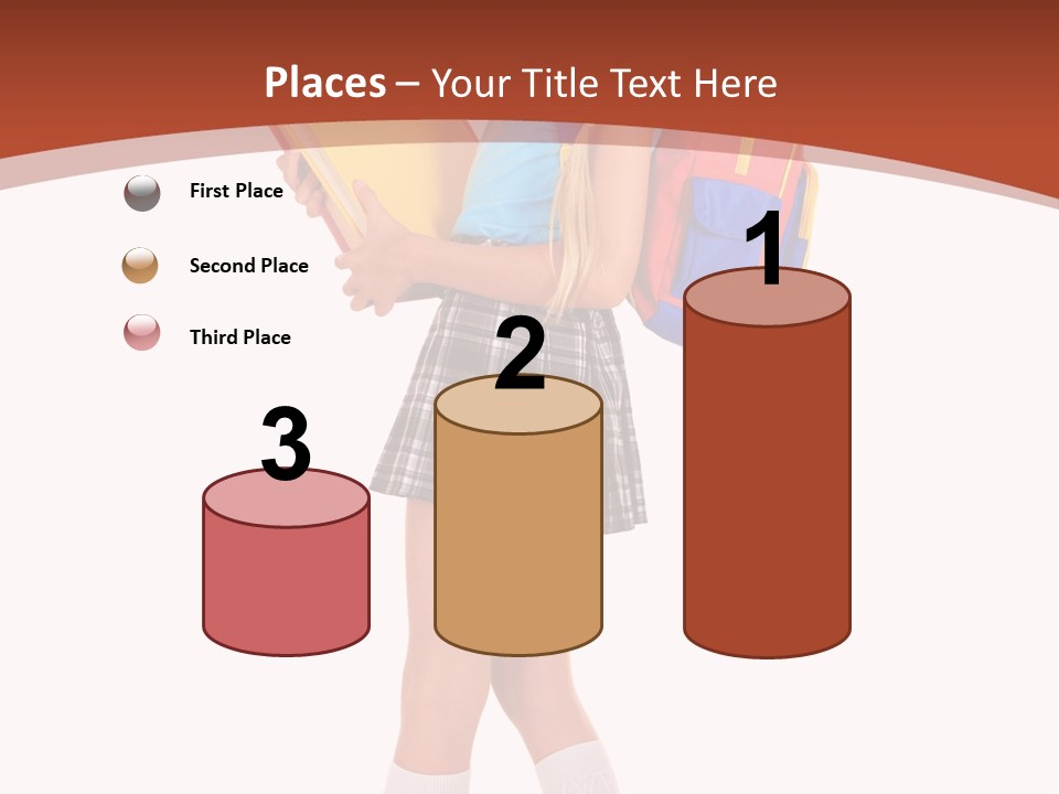 Smile Intelligence Schoolgirl PowerPoint Template