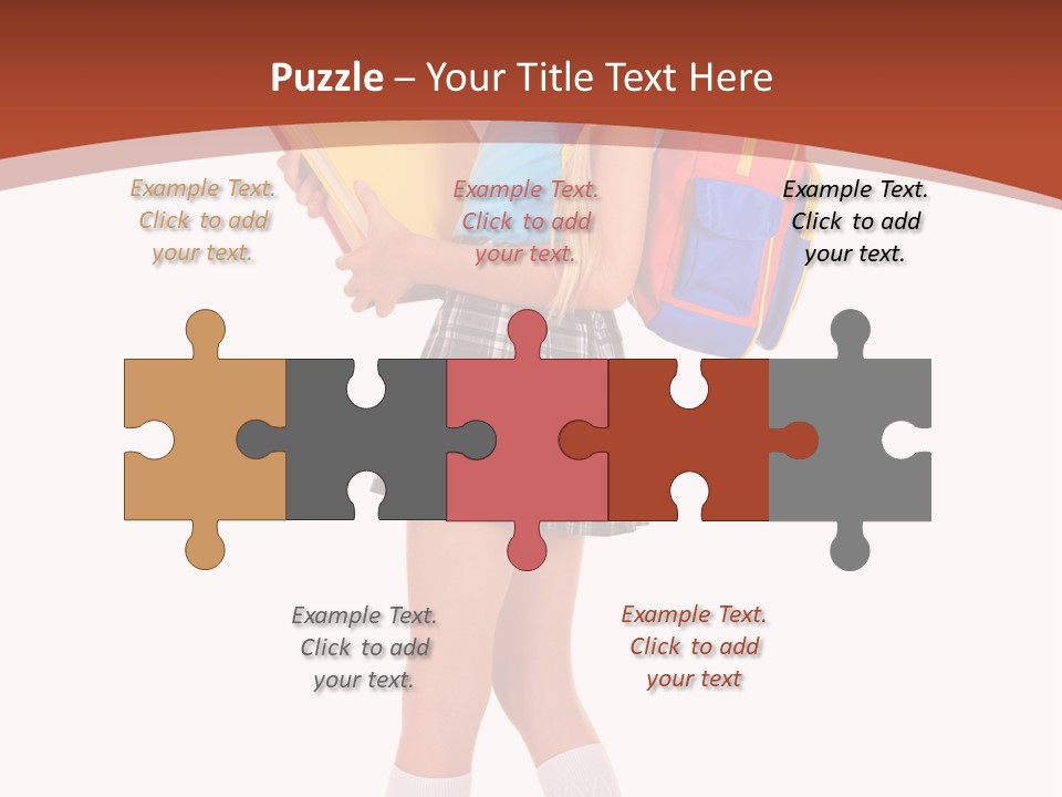 Smile Intelligence Schoolgirl PowerPoint Template