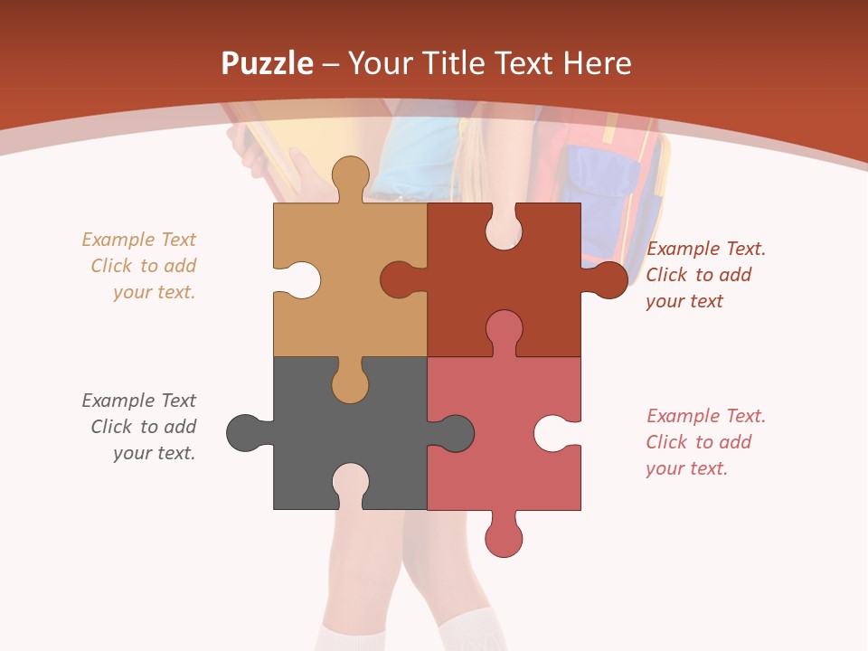 Smile Intelligence Schoolgirl PowerPoint Template