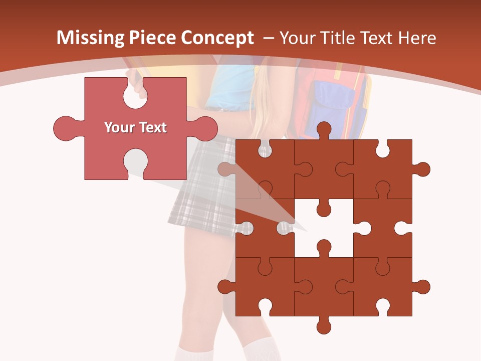 Smile Intelligence Schoolgirl PowerPoint Template