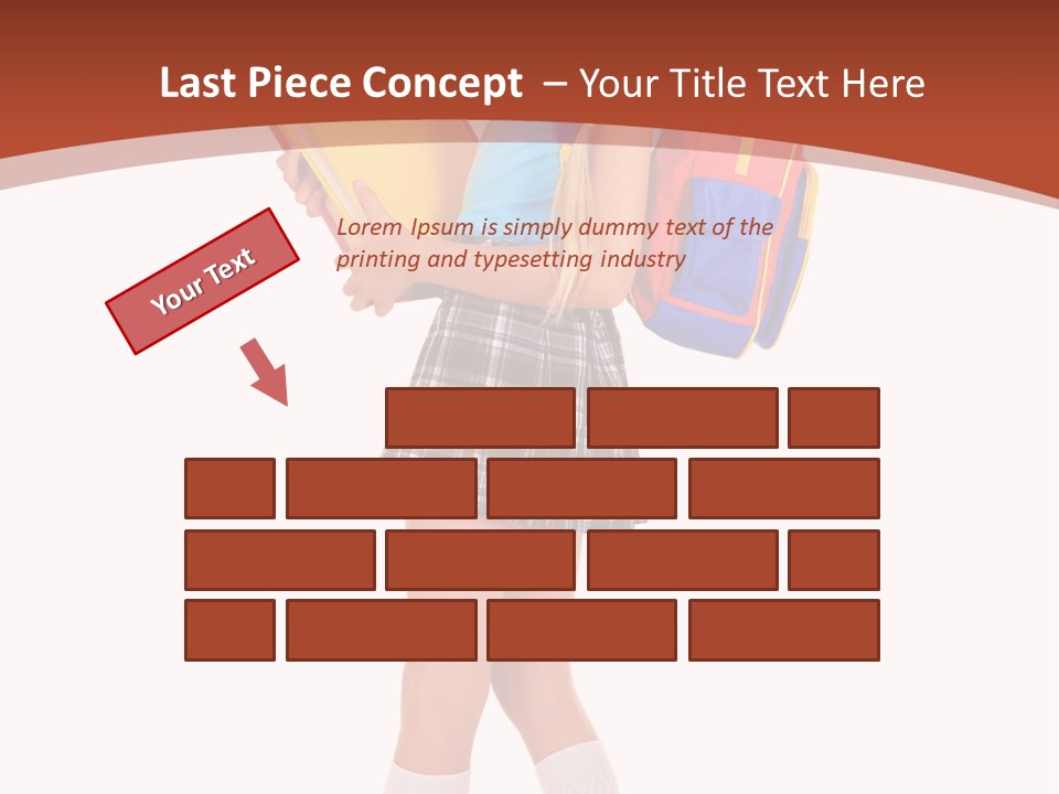 Smile Intelligence Schoolgirl PowerPoint Template