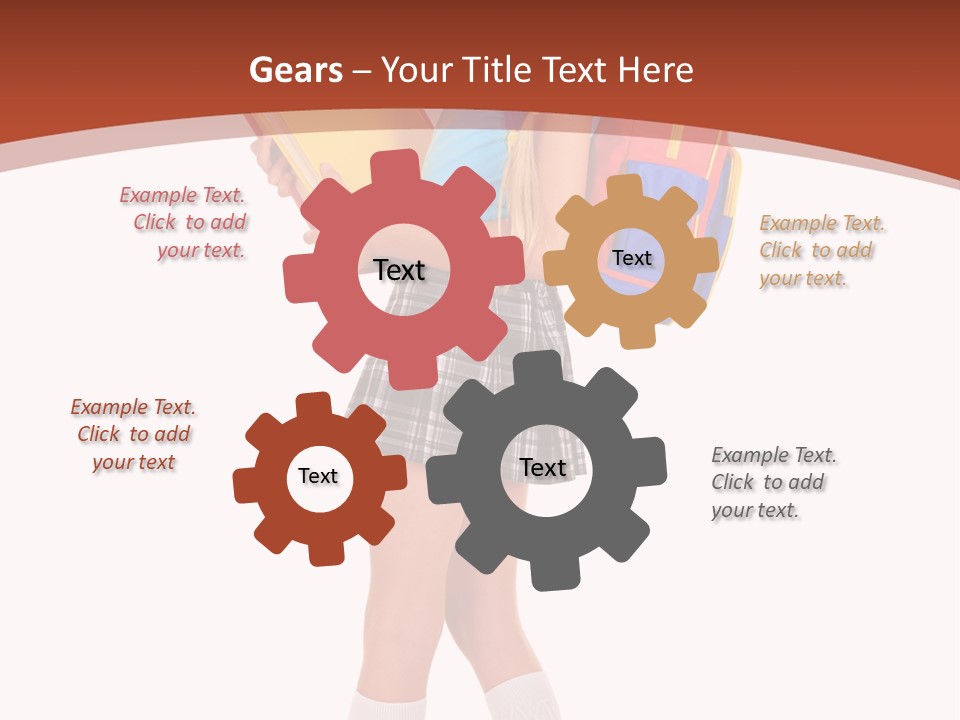 Smile Intelligence Schoolgirl PowerPoint Template