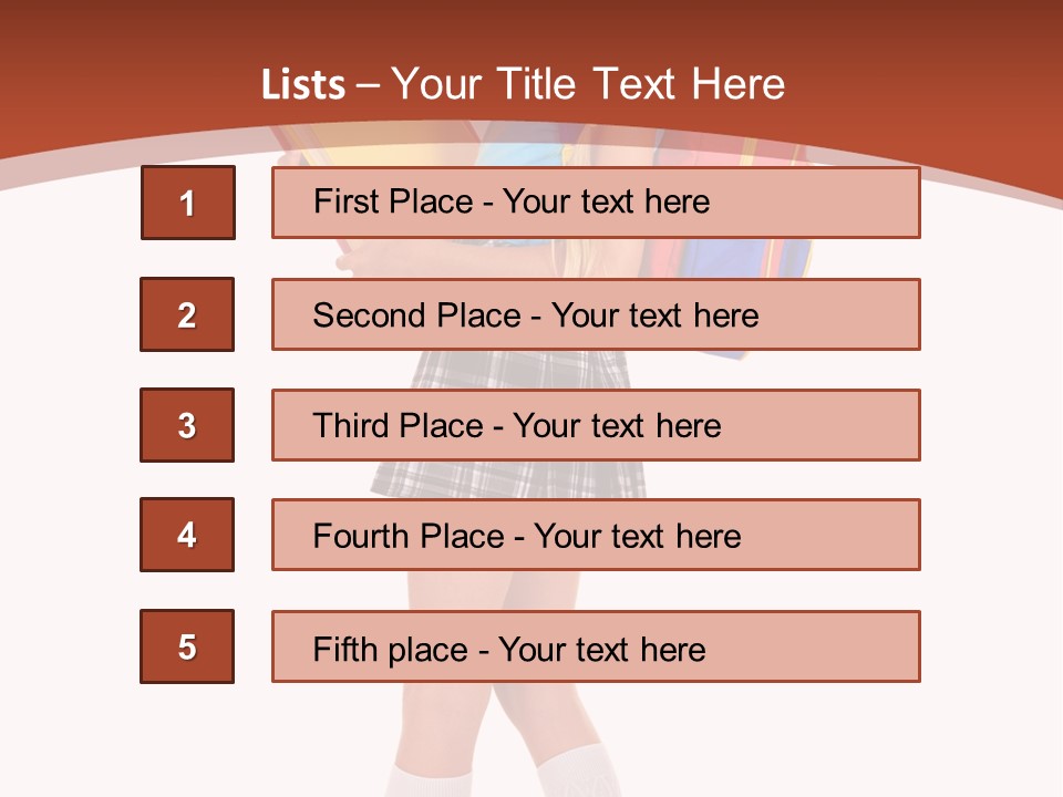 Smile Intelligence Schoolgirl PowerPoint Template