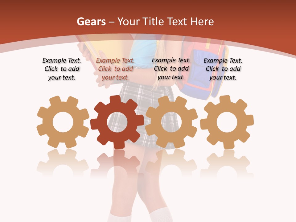 Smile Intelligence Schoolgirl PowerPoint Template