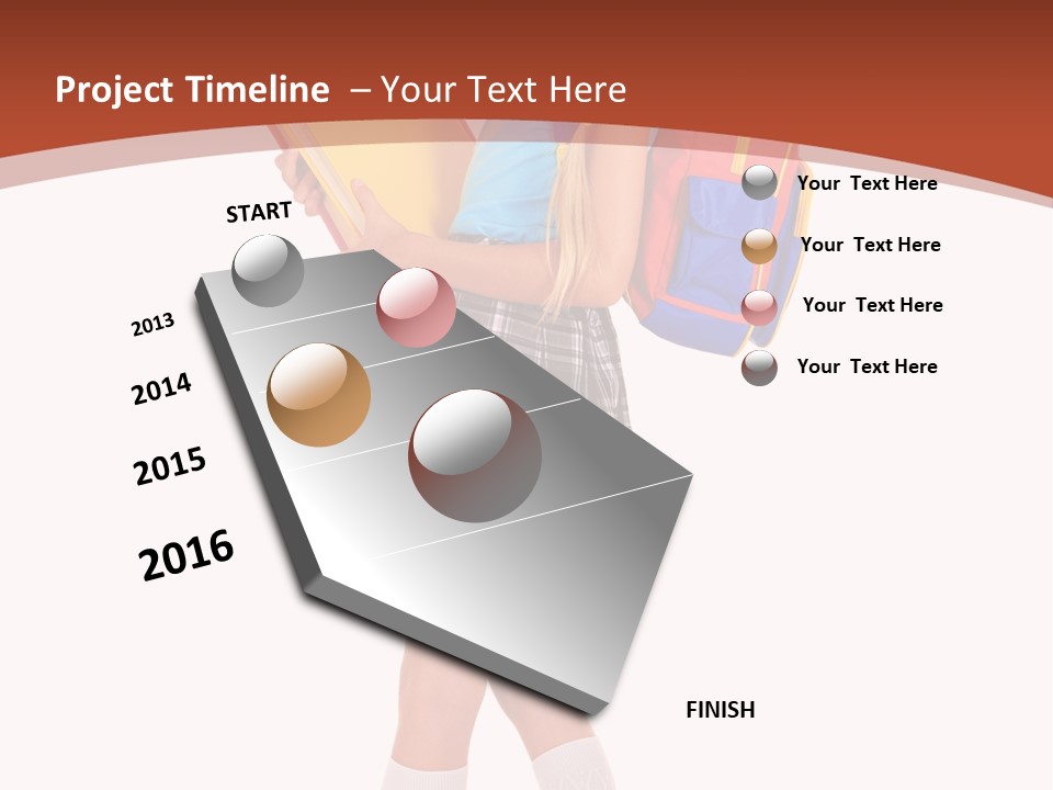 Smile Intelligence Schoolgirl PowerPoint Template