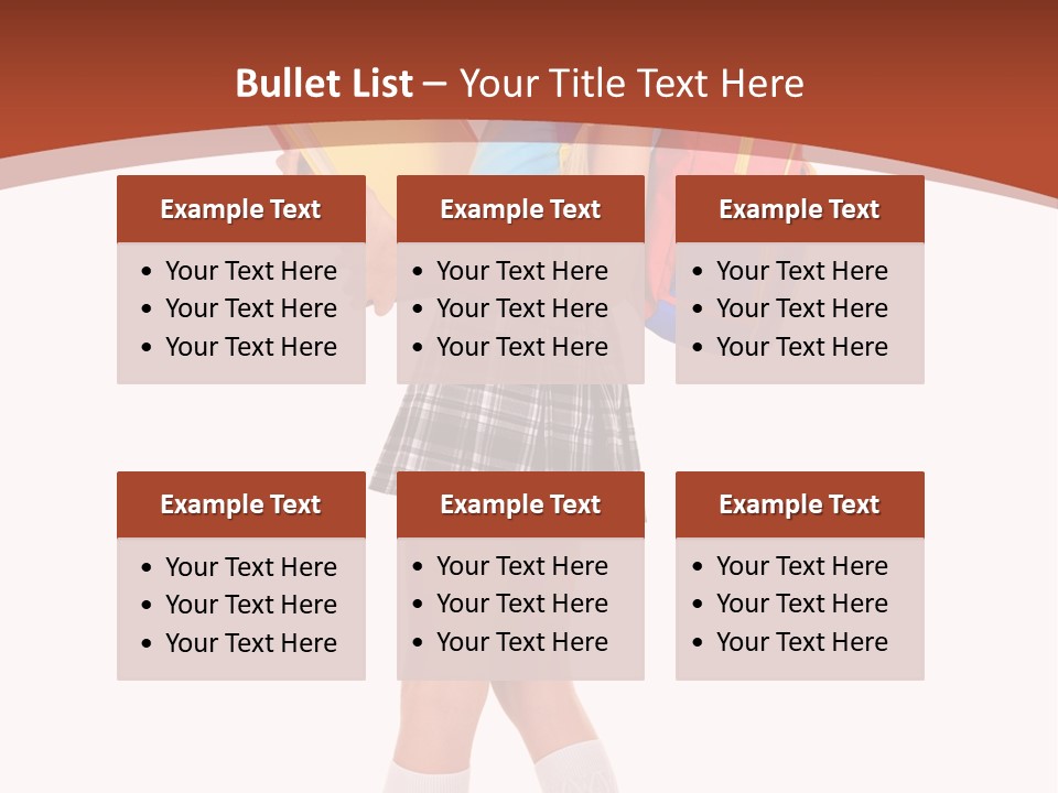 Smile Intelligence Schoolgirl PowerPoint Template