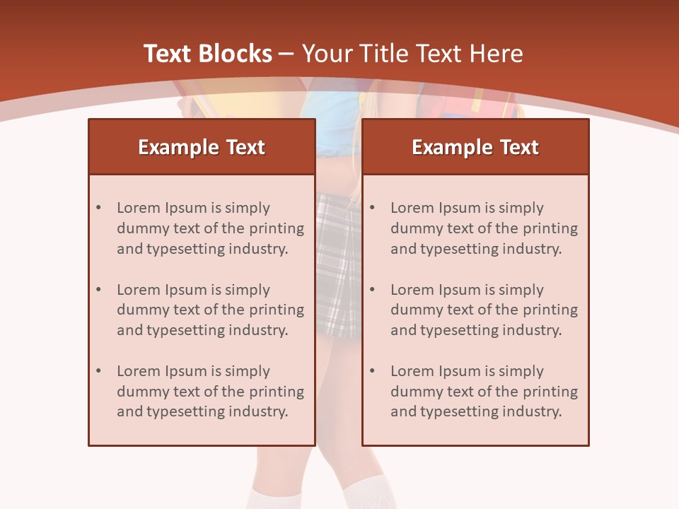 Smile Intelligence Schoolgirl PowerPoint Template