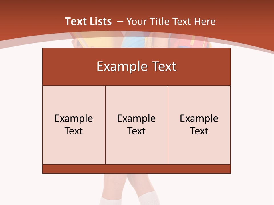 Smile Intelligence Schoolgirl PowerPoint Template