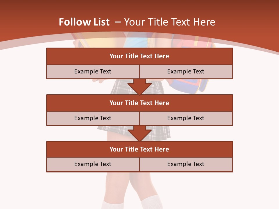 Smile Intelligence Schoolgirl PowerPoint Template