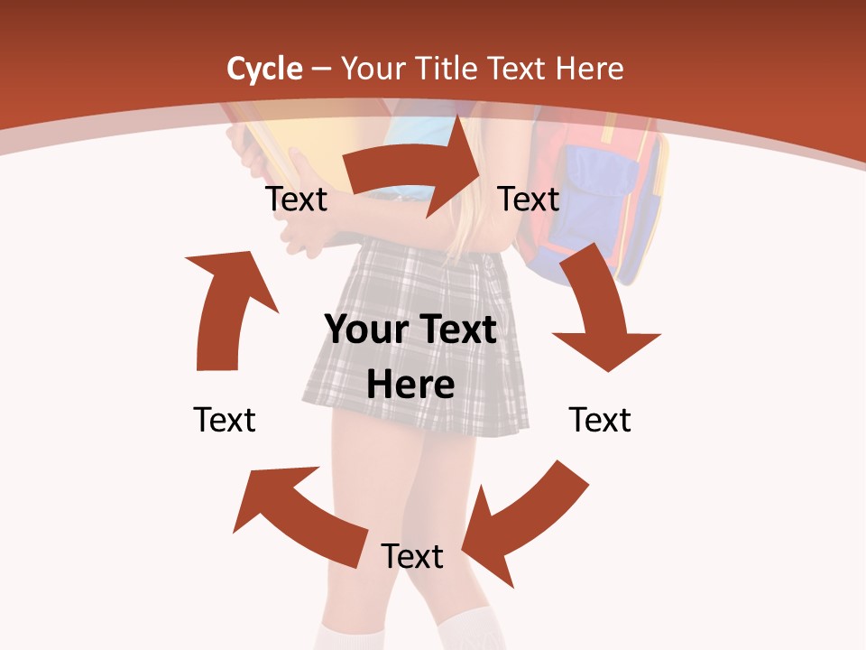 Smile Intelligence Schoolgirl PowerPoint Template
