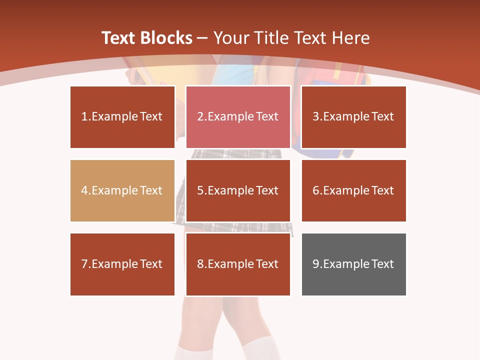 Smile Intelligence Schoolgirl PowerPoint Template