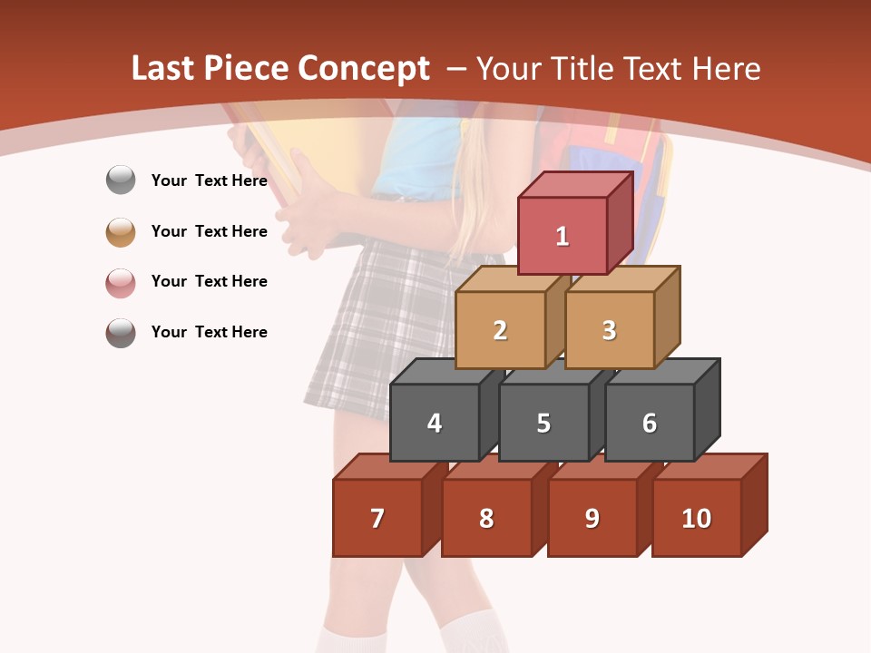 Smile Intelligence Schoolgirl PowerPoint Template
