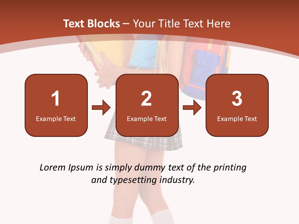 Smile Intelligence Schoolgirl PowerPoint Template