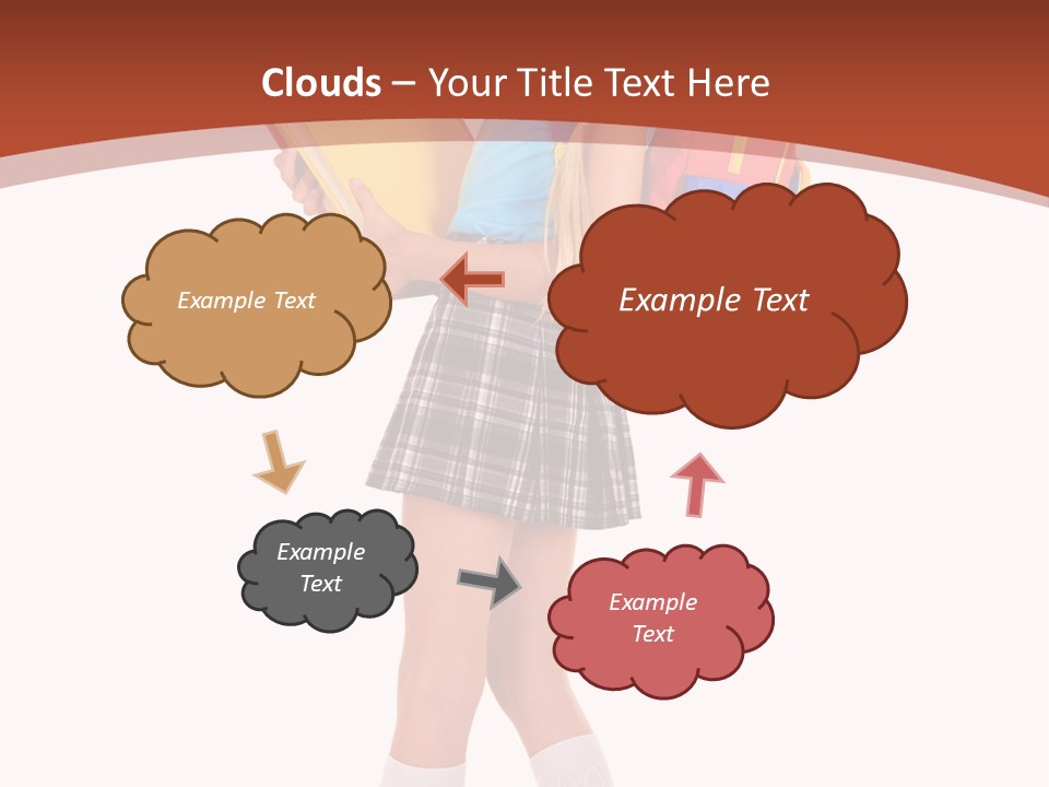 Smile Intelligence Schoolgirl PowerPoint Template