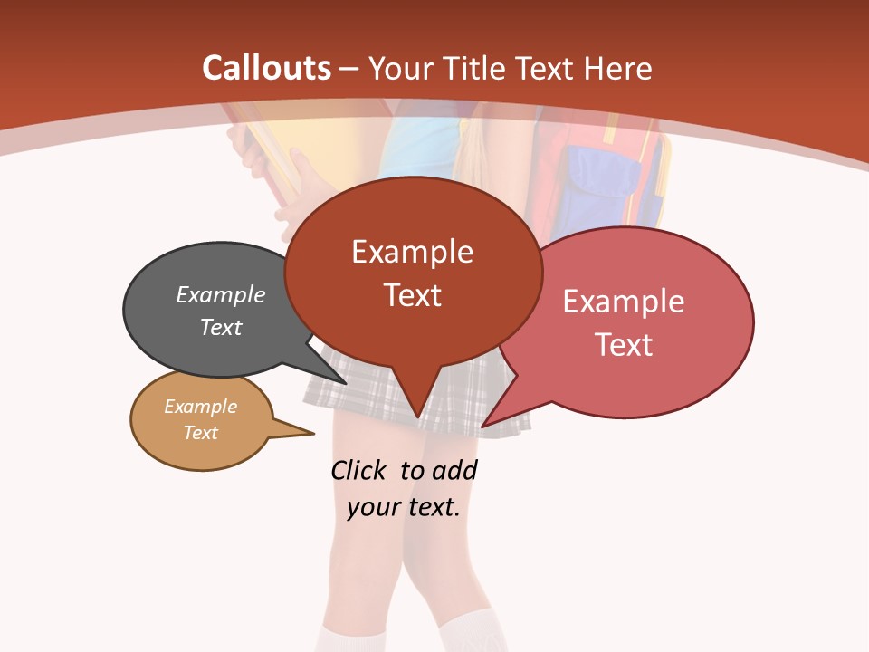 Smile Intelligence Schoolgirl PowerPoint Template