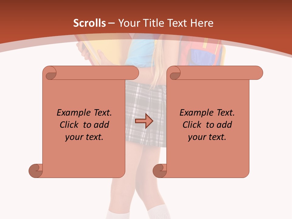 Smile Intelligence Schoolgirl PowerPoint Template