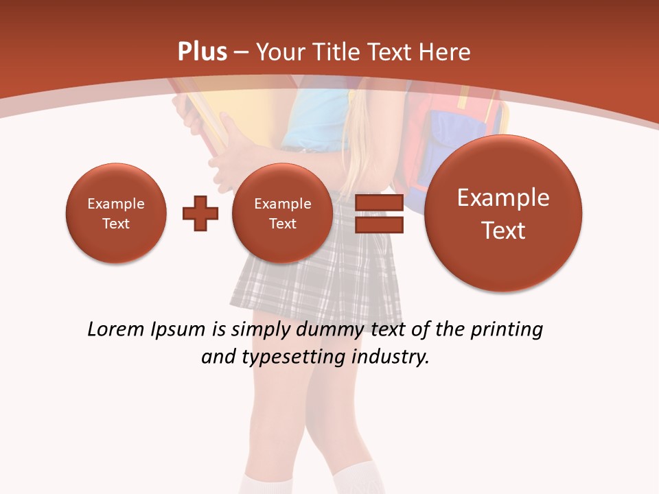 Smile Intelligence Schoolgirl PowerPoint Template
