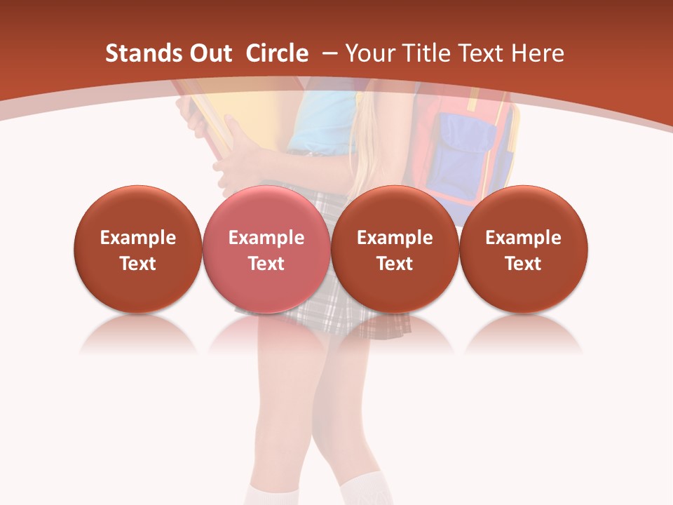 Smile Intelligence Schoolgirl PowerPoint Template