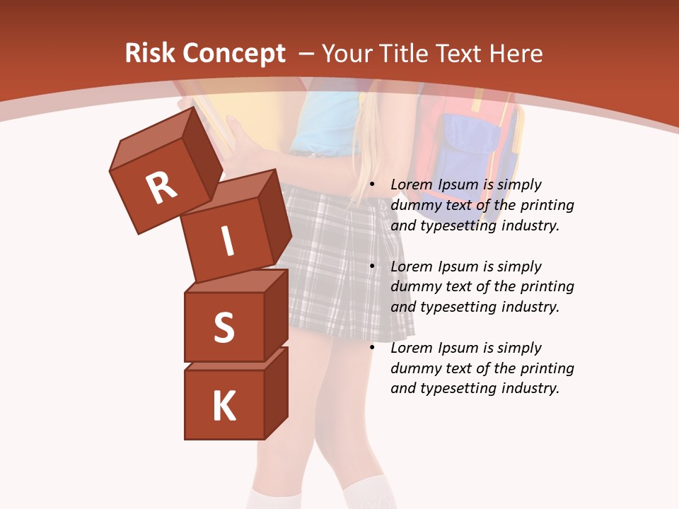 Smile Intelligence Schoolgirl PowerPoint Template