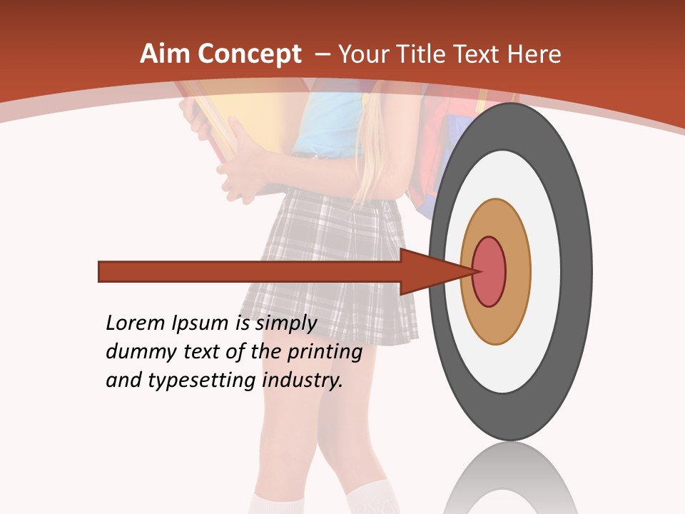 Smile Intelligence Schoolgirl PowerPoint Template