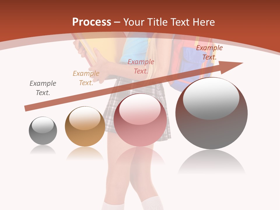 Smile Intelligence Schoolgirl PowerPoint Template