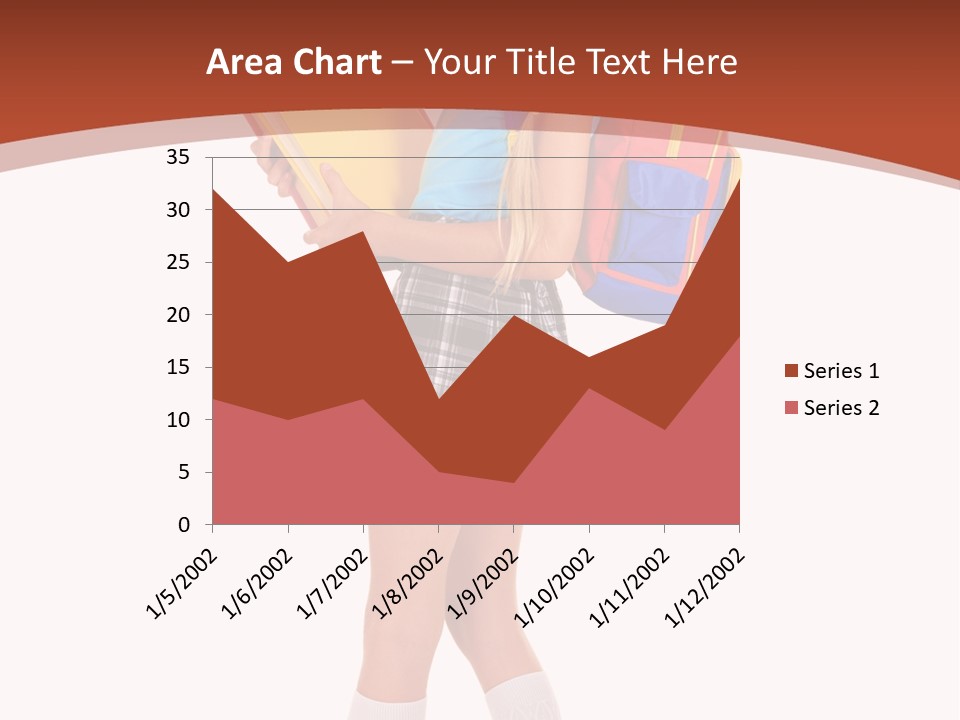 Smile Intelligence Schoolgirl PowerPoint Template