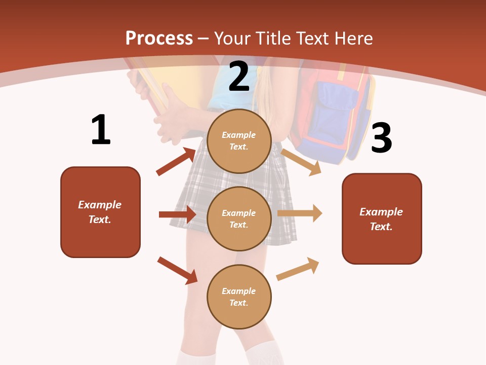 Smile Intelligence Schoolgirl PowerPoint Template