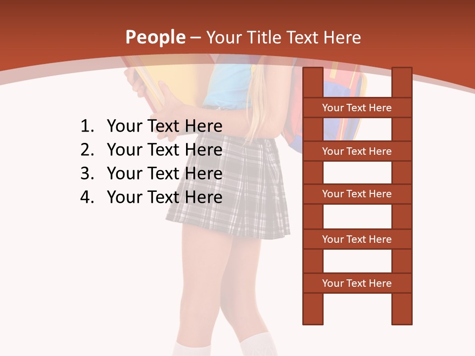Smile Intelligence Schoolgirl PowerPoint Template