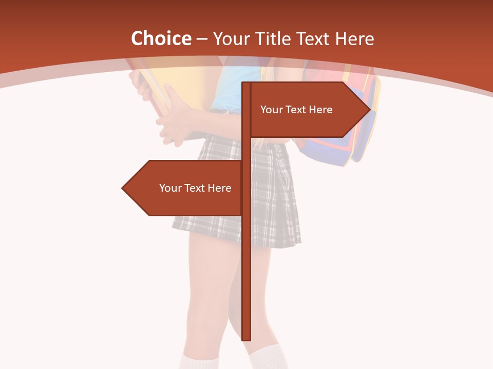 Smile Intelligence Schoolgirl PowerPoint Template