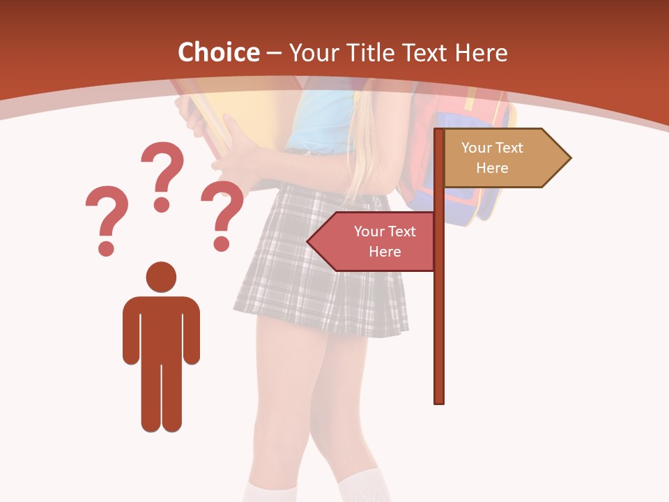 Smile Intelligence Schoolgirl PowerPoint Template