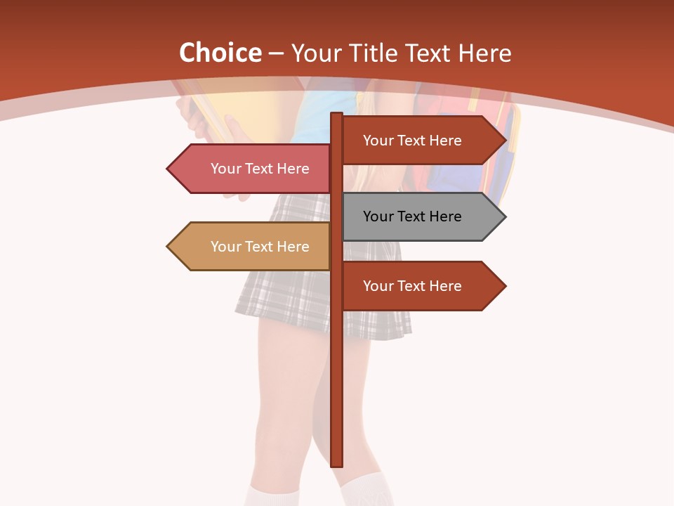 Smile Intelligence Schoolgirl PowerPoint Template