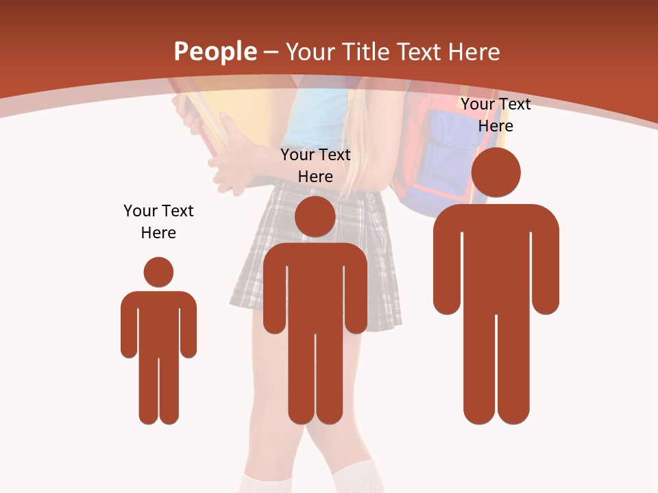 Smile Intelligence Schoolgirl PowerPoint Template