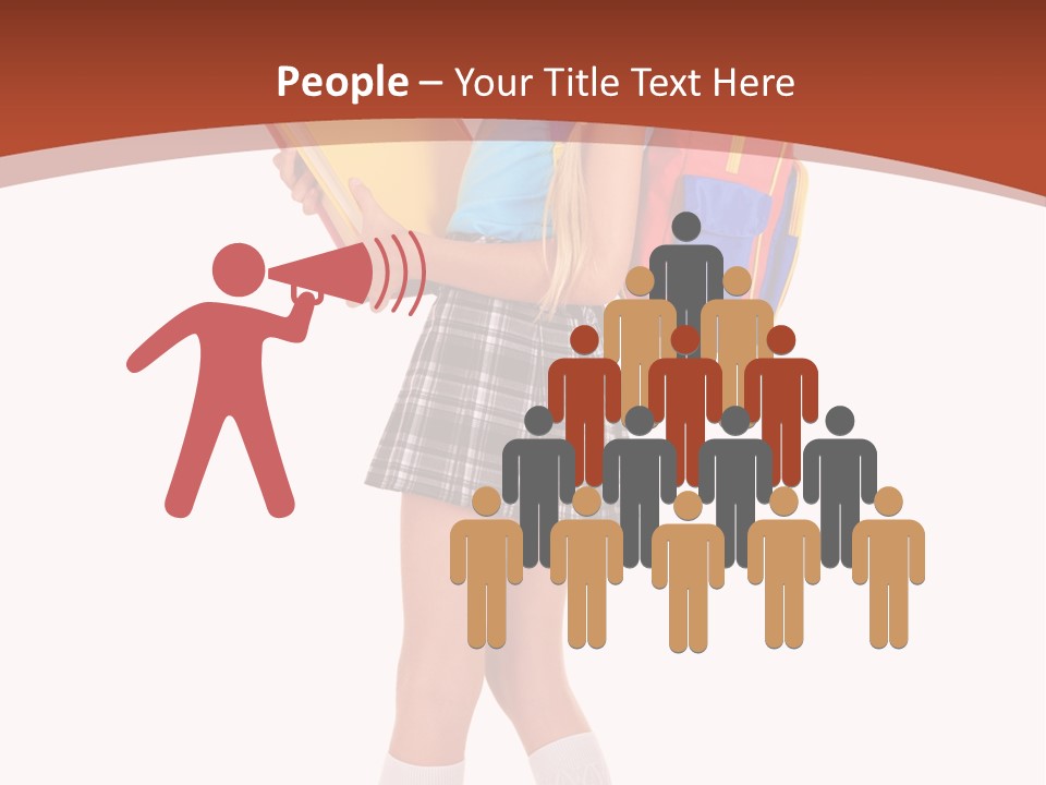 Smile Intelligence Schoolgirl PowerPoint Template