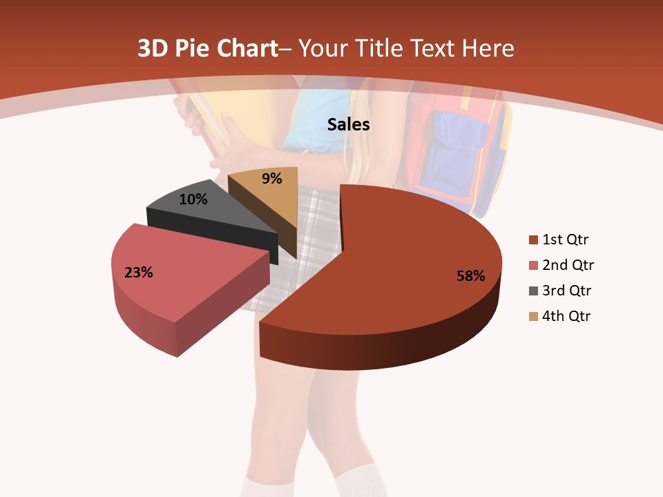 Smile Intelligence Schoolgirl PowerPoint Template