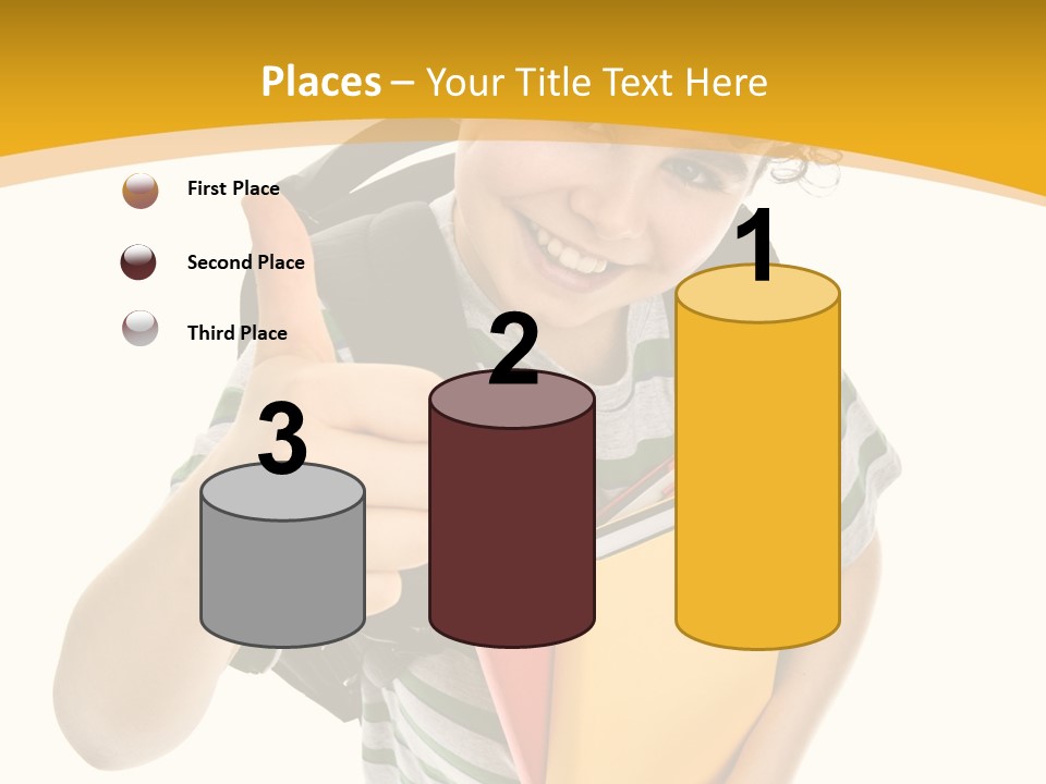 High White Child PowerPoint Template