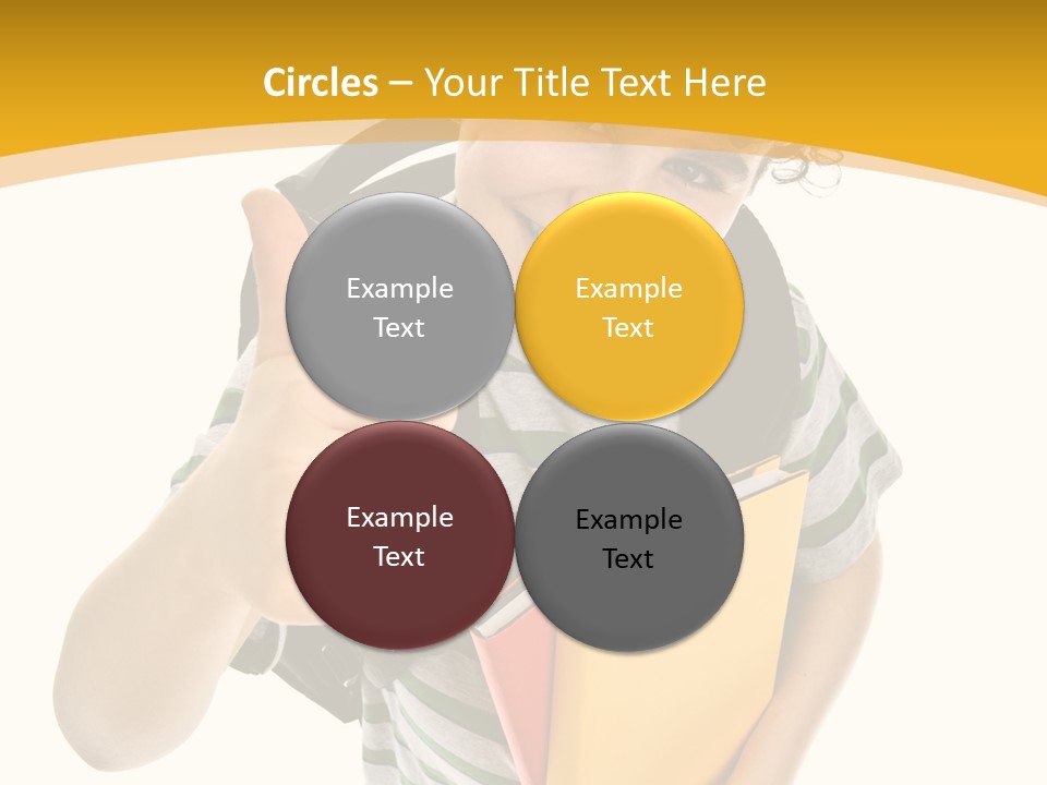 High White Child PowerPoint Template