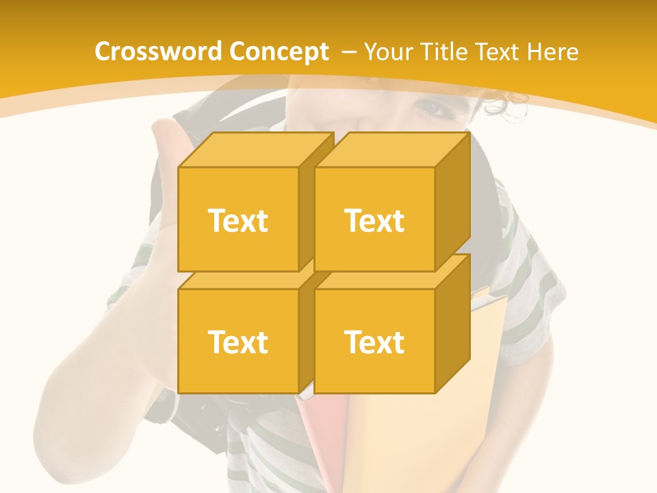 High White Child PowerPoint Template