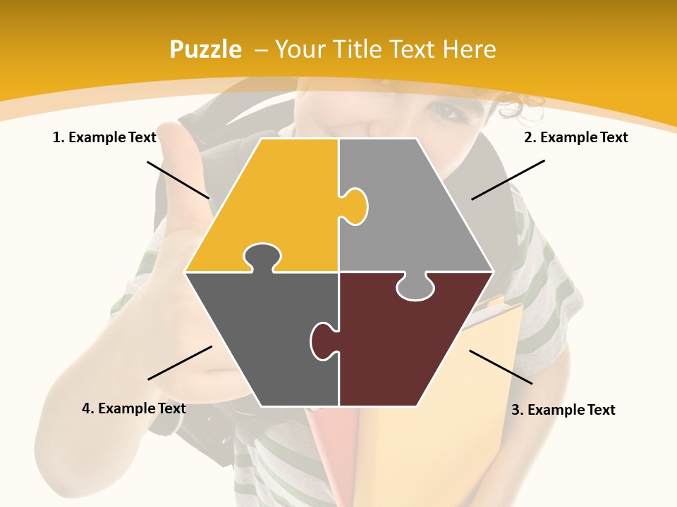 High White Child PowerPoint Template